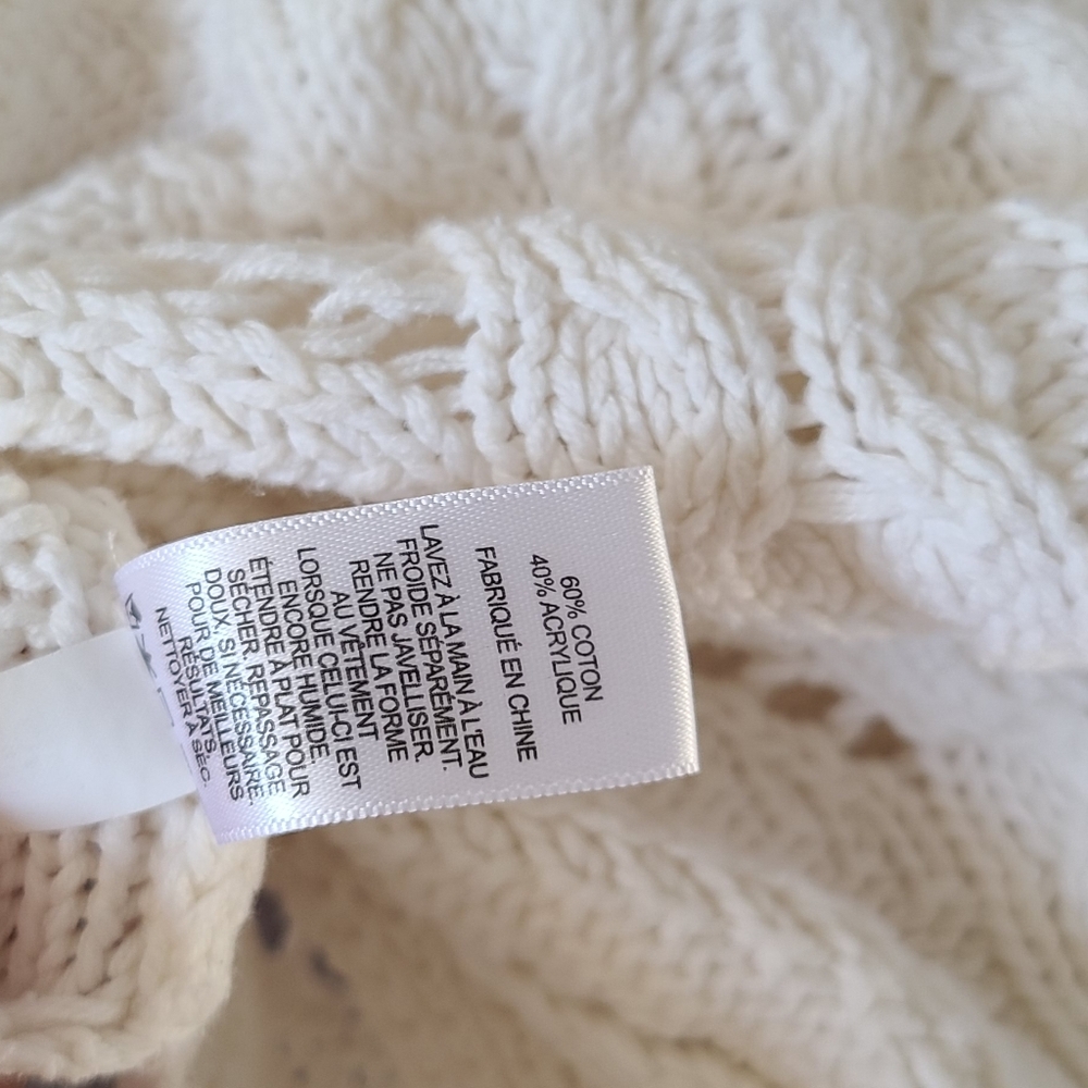Express Cream Cable Knit Sweater - Picture 6 of 6